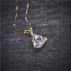 2 CT Trilliant Cut Diamond Charm Pendant For Women, Wedding Pendant, Christmas Gifts, Anniversary Gifts