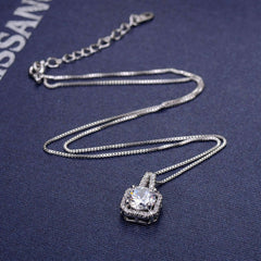2 CT Round Cut Diamond Halo Pendant For Women, Christmas Gifts, Anniversary Gifts, Charm Pendant