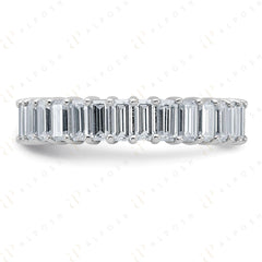 Bague d'éternité en moissanite taille baguette 10 carats pour femme, 3,50 TCW