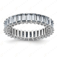 Bague d'éternité en moissanite taille baguette 10 carats pour femme, 3,50 TCW