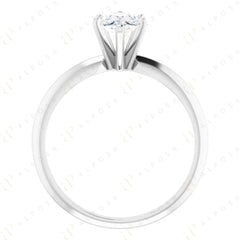 Bague solitaire en moissanite taille poire 10 carats 2,00 TCW pour femme