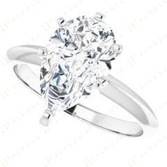 Bague solitaire en moissanite taille poire 10 carats 2,00 TCW pour femme