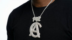 Hip Hop Luxury Pendant –Lab-grown Diamond “A One” Initial with Crown by Alposh