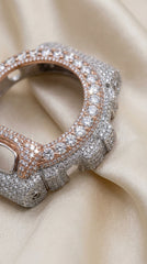 Luxury Two-Tone Fully Iced-Out G-Shock Bezel – VVS Moissanite Diamonds