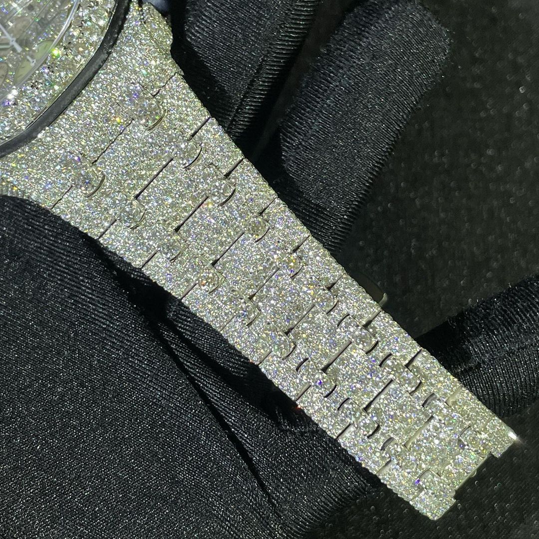 Audemars Piguet Watch custom moissanite watch for mens iced out diamond hip hop watch bust down watch for gift