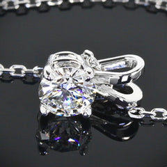2 CT Round Cut Diamond Charm Pendant For Women, Wedding Pendant, Christmas Gifts