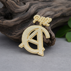 Hip Hop Luxury Pendant –Lab-grown Diamond “A One” Initial with Crown by Alposh