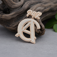 "Hip Hop Luxury Pendant – Moissanite Diamond “A One” Initial with Crown by Alposh"