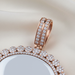 Luxury Two-Tone Pendant with Moissanite Diamonds –  Photo Jewelry by Alposh