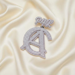 "Hip Hop Luxury Pendant – Moissanite Diamond “A One” Initial with Crown by Alposh"