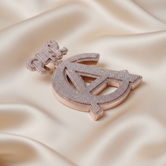 "Hip Hop Luxury Pendant – Moissanite Diamond “A One” Initial with Crown by Alposh"