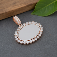 Luxury Two-Tone Pendant with Moissanite Diamonds –  Photo Jewelry by Alposh