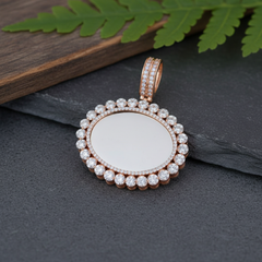 Luxury Two-Tone Pendant with Moissanite Diamonds –  Photo Jewelry by Alposh