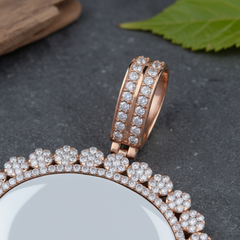 Luxury Two-Tone Pendant with Moissanite Diamonds –  Photo Jewelry by Alposh