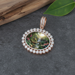 Luxury Two-Tone Pendant with Moissanite Diamonds –  Photo Jewelry by Alposh